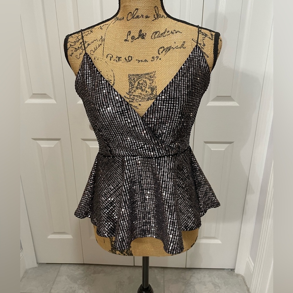 Chic Black and Silver Women's Camisole